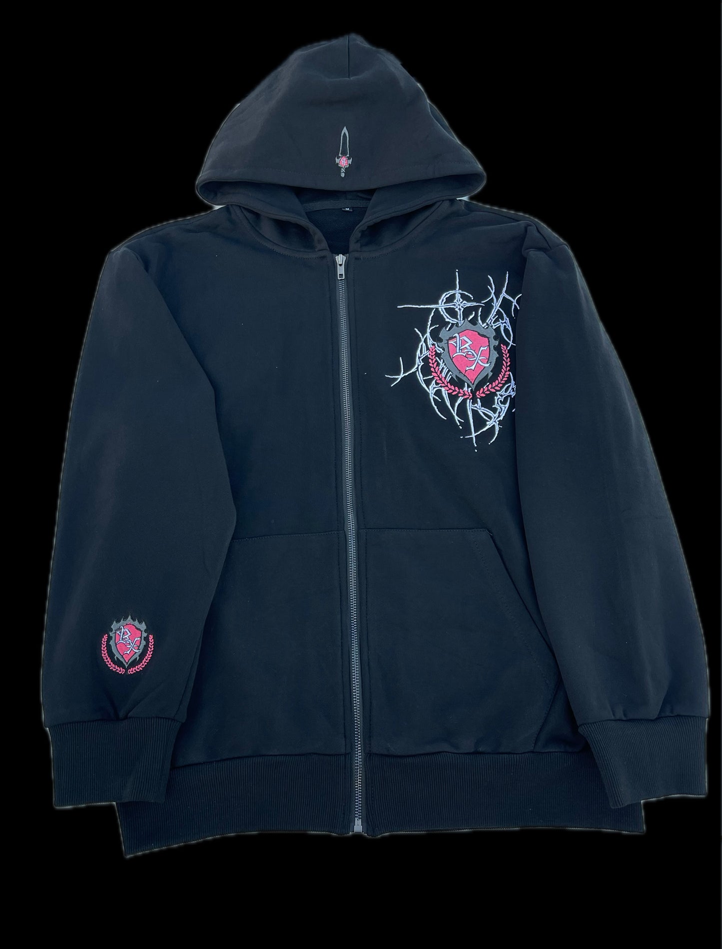 EMBROIDERED REAXCT ZIP UP V.1 (PINK)