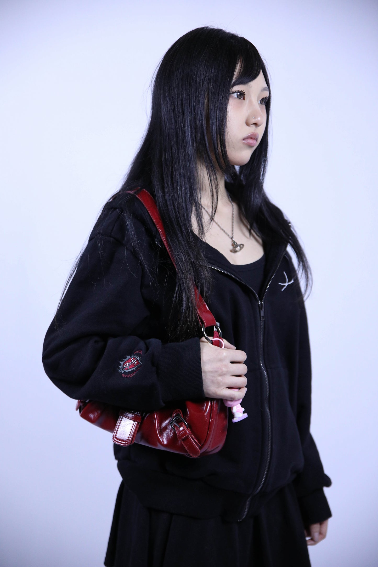 EMBROIDERED REAXCT ZIP UP V.1 (RED)